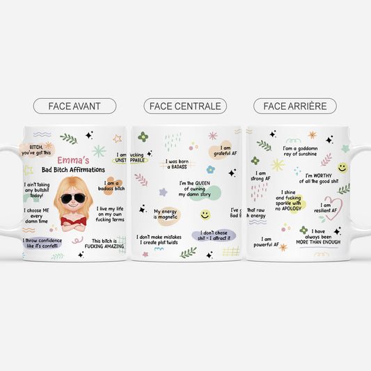 4097MFR1 mug personnalise femme humour bad bitch affirmations 4097m5h8a