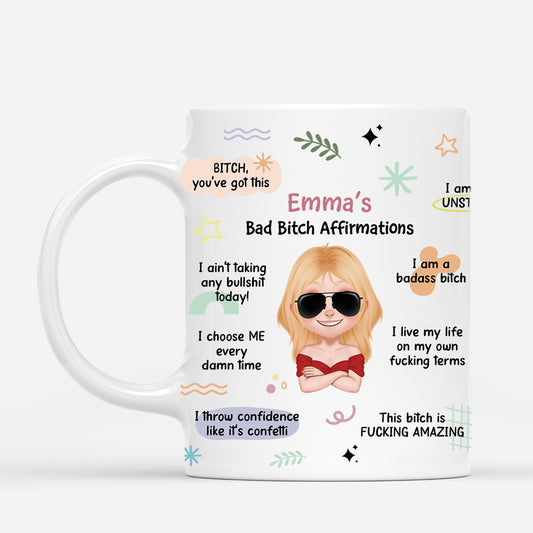4097MFR2 mug personnalise femme humour bad bitch affirmations 4097m5h8a