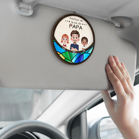 4106GFR2 clip pare soleil de voiture personnalise profiter de la vie de maman 4106gkn0a