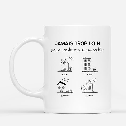 4110MFR1 mug meilleure amie personnalise jamais trop loin pour boire ensemble 4110m5t5f