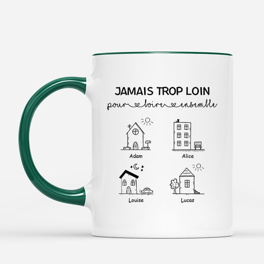 4110MFR2 mug meilleure amie personnalise jamais trop loin pour boire ensemble 4110m5t5f