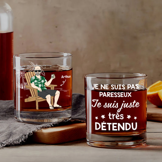 4114IFR2 verre a whisky personnalise femme je ne suis pas paresseuse 4114i5l8a