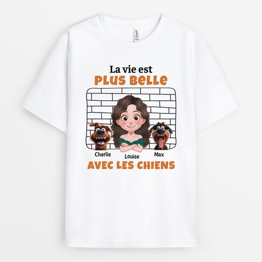4127AFR1 mug avec chien personnalise la meilleure vie mur en brique 4127atm0c