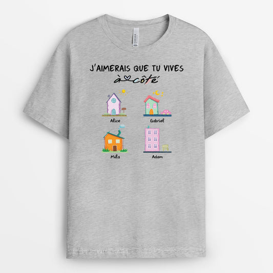 4142AFR2 t shirt personnalise meilleure amie vivre a cote version coloree 4142a5t3f