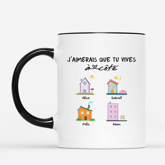 4142MFR2 mug personnalise meilleure amie vivre a cote version coloree 4142m5t3f