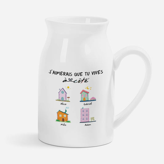 4142OFR1 vase personnalise pour meilleure amie vivre a cote 4142okm3f