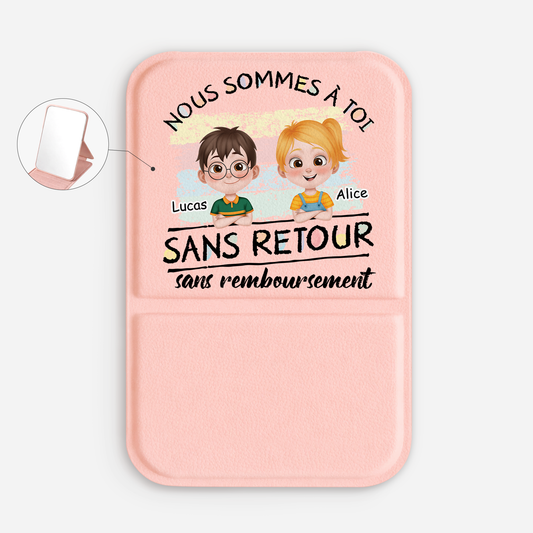 4143AFR1 miroir de poche personnalise maman papa_ nous sommes a toi 4143ajtt5a