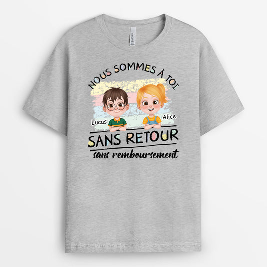 4143AFR2 t shirt personnalise papa nous sommes a toi design cartoon 4143a5t0a