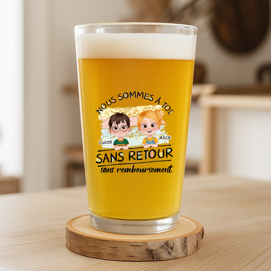 4143IFR2 verre a biere personnalise pour papa nous sommes a toi 4143i8h0b