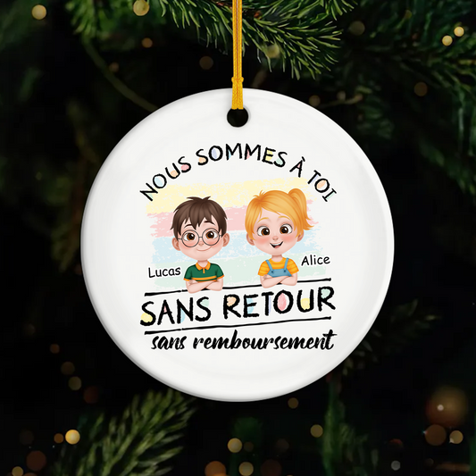 4143OFR1 ornement ceramique personnalise pour papa nous sommes a toi 4143o8h0b