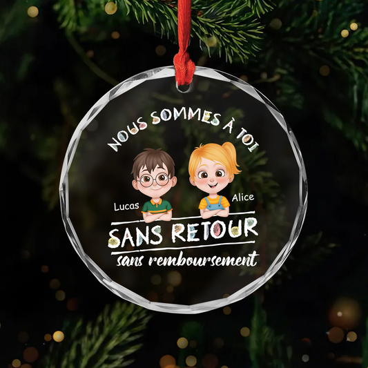 4143OFR1 ornement en verre personnalise pour papa nous sommes a toi 4143o8h0b