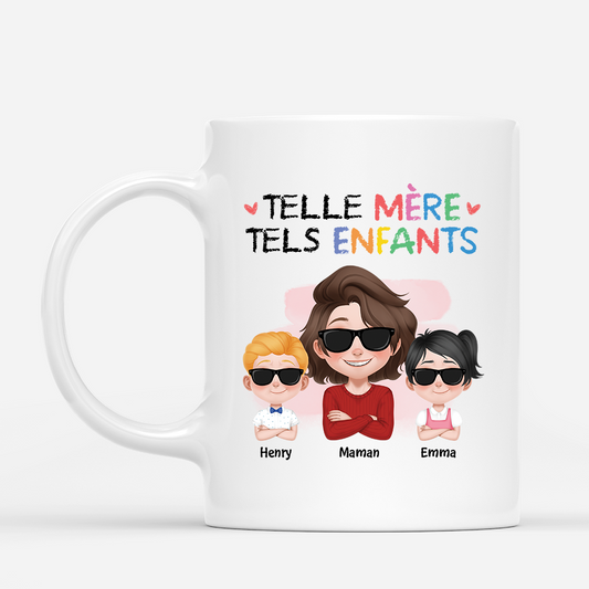 4147MFR1 mug maman personnalise telle mere tels enfants design cartoon 4147mkh0a