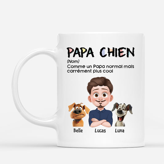 4166MFR1 mug personnalise definition papa chien design cartoon 4166m3k0c