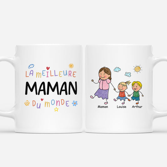4171MFR1 mug personnalise meilleure maman dessin crayon colore 4171m6l0a