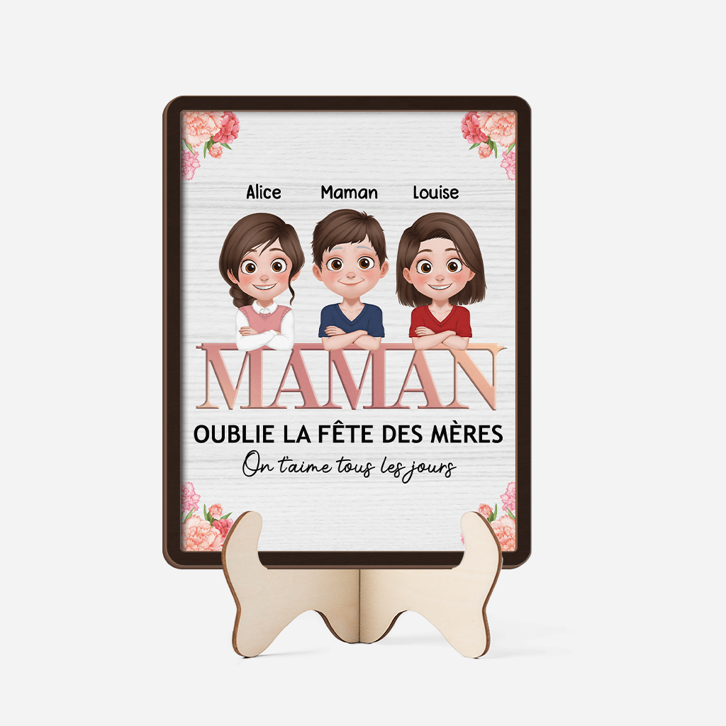 4172QFR1 plaque en bois personnalisee oublie la fete des meres 4172q6t0a