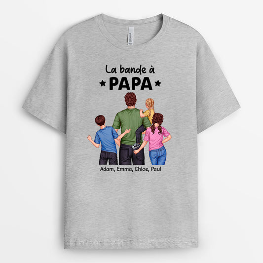 4174AFR2 t shirt personnalise la bande a papa famille tourner le dos 4174a6h0b