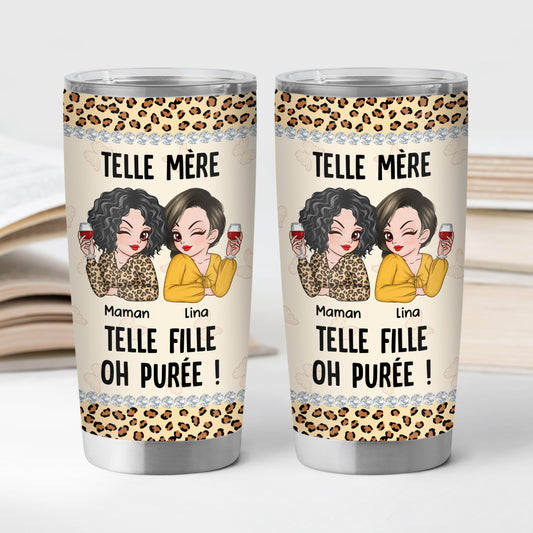 4176TFR2 mug isotherme 590ml personnalise telle mere telle fille motif leopard 4176ttm8a