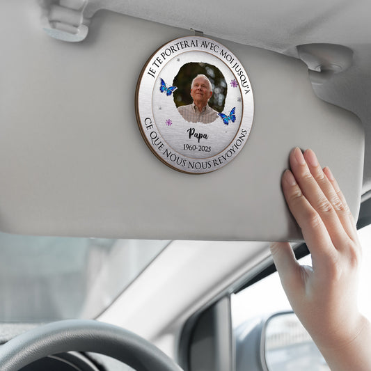 4178GFR2 clip pare soleil de voiture personnalise jusqua ce que nous nous revoyions photo 4178gtl5a