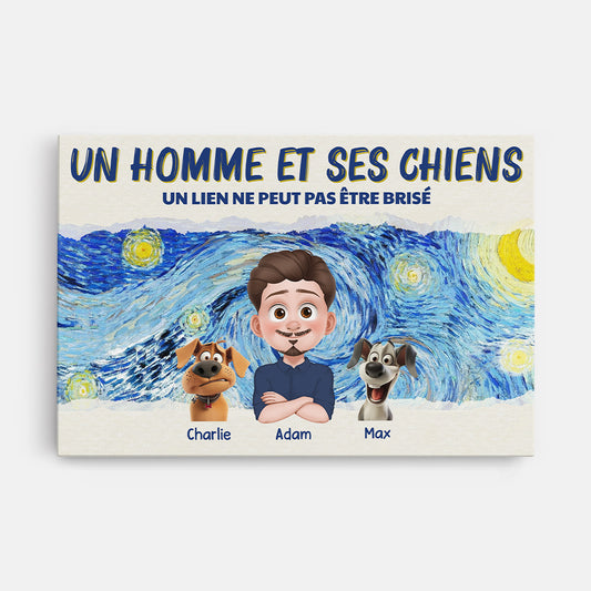4180CFR1 toile personnalisable un garcon et ses chiens version van gogh 4180ctk5c_d4fb5344 70e7 4386 b8c7 a7c15613d202