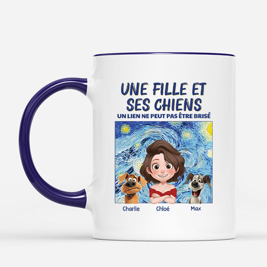 4180MFR2 mug personnalisable un garcon et ses chiens version van gogh 4180mtk5c