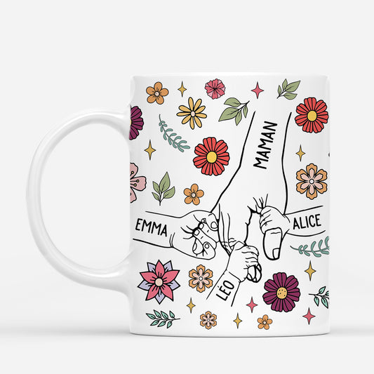 4183MFR1 mug maman personnalise maman fleurs elegantes 4183m