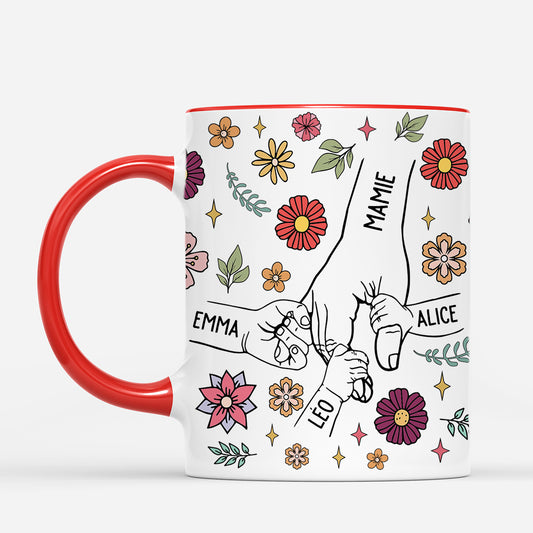 4183MFR2 mug maman personnalise maman fleurs elegantes 4183m