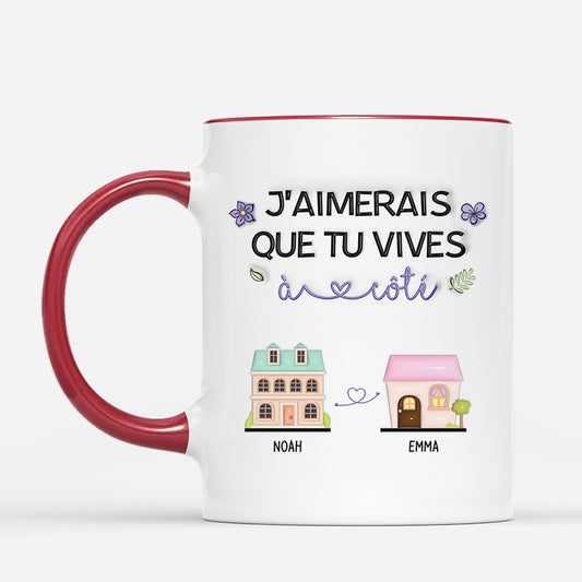 4187MFR2 effet dimpression 3d mug personnalise meilleure amie vivre a cote version coloree 4187m5q5f