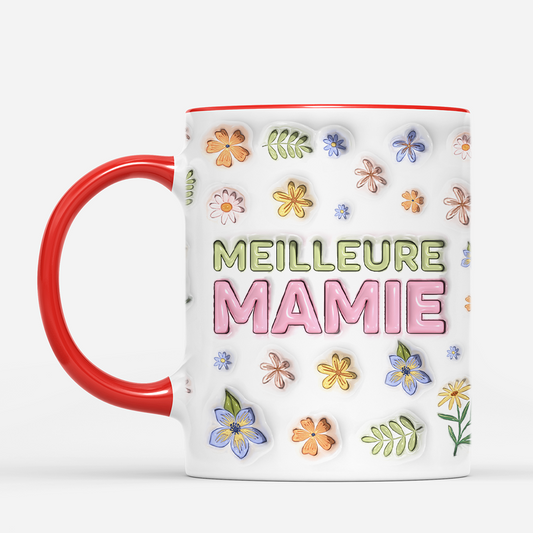 4196MFR2 effet dimpression 3d mug personnalise meilleure maman pastel avec fleurs 4196mkh5a