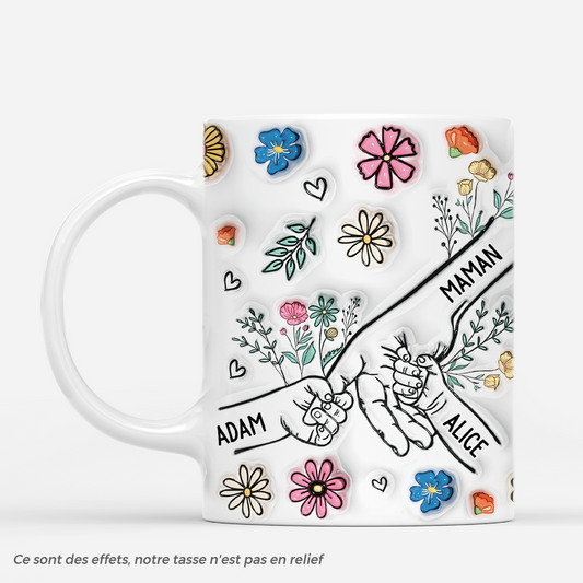 4209MFR1 effet dimpression 3d mug personnalise maman fleurs mixtes 4209m3n5a