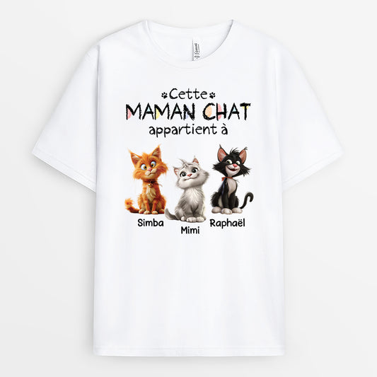 4222AFR1 t shirt personnalise cette maman chat appartient a 4222a8q5d