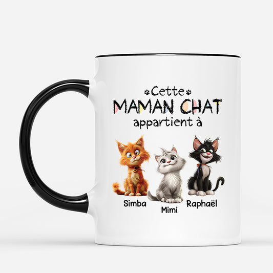 4222MFR2 mug personnalise ce papa cette maman chat appartient a design cartoon 4222m8q5d