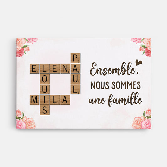 4227CFR1 ensemble nous formons une famille toile famille personnalisable 4227c8i5i