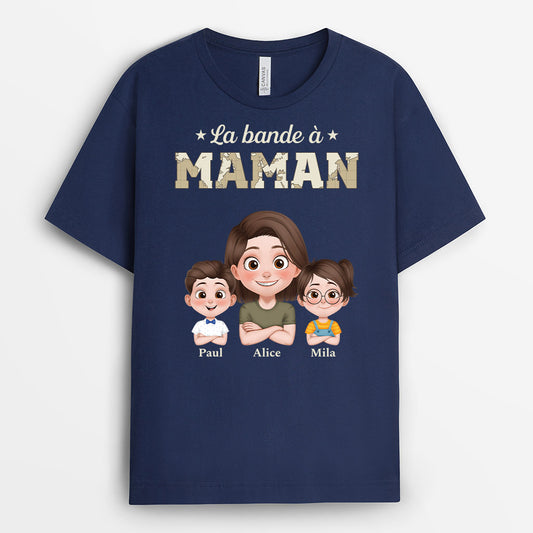 4231AFR1 t shirt personnalise la bande a maman version carte design cartoon 4231a3t0b