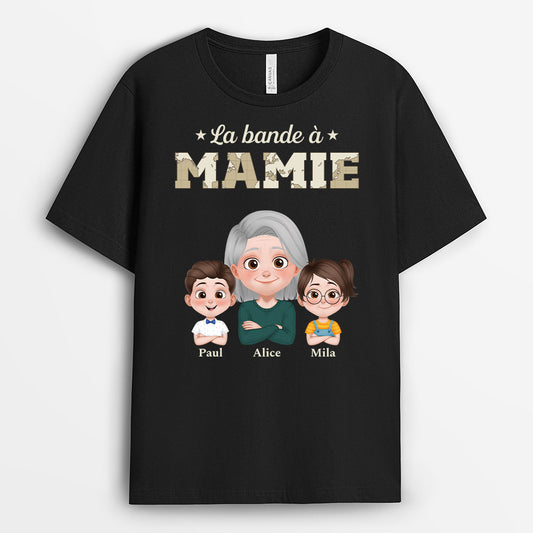 4231AFR2 t shirt personnalise la bande a maman version carte design cartoon 4231a3t0b