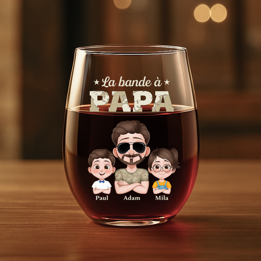 4231IFR1 verre a vin sans pied personnalise_ papa la bande a papa soldat 4231i
