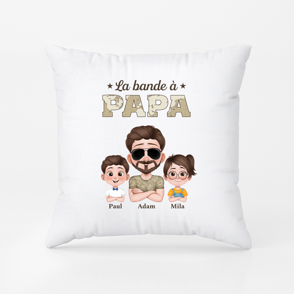 4231PFR1 coussin personnalise_ papa la bande a papa soldat 4231p