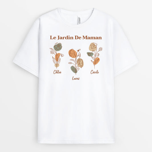 4233AFR1 t shirt personnalise avec prenom le jardin de maman 4233a3g5a