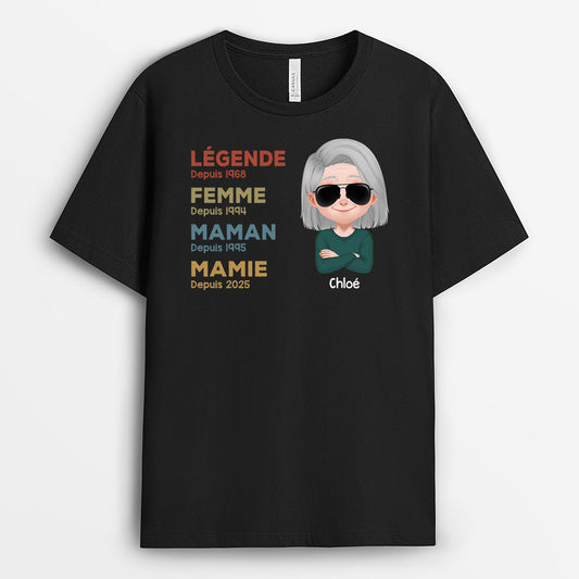 4235AFR1 die legende von oma t shirt oma mama personalisiert 4235A5L5A
