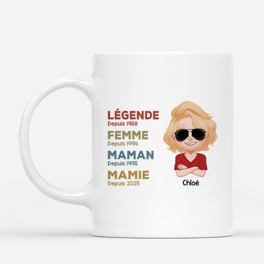 4235MFR1 mug personnalise legende femme maman mamie design cartoon 4235m5l5a
