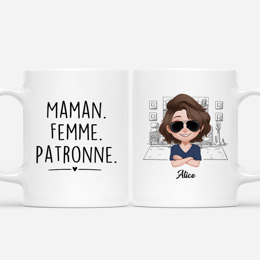 4241MFR1 mug personnalise maman femme patronne design cartoon 4241m