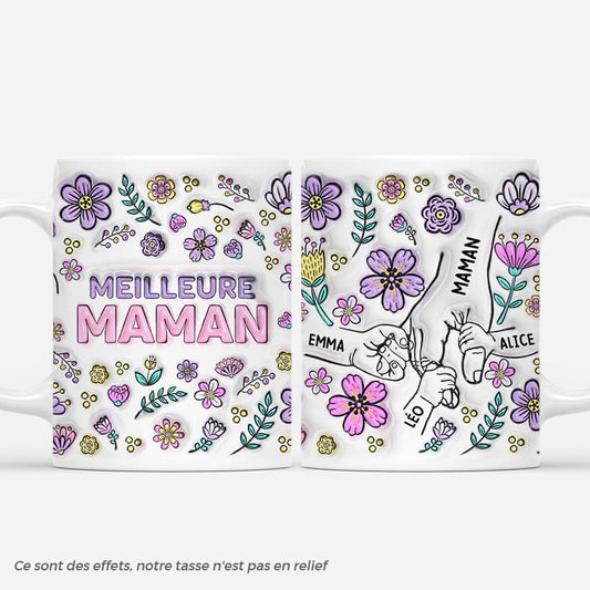 4258MFR1 effet dimpression 3d mug personnalise meilleure maman du monde violet 4258m