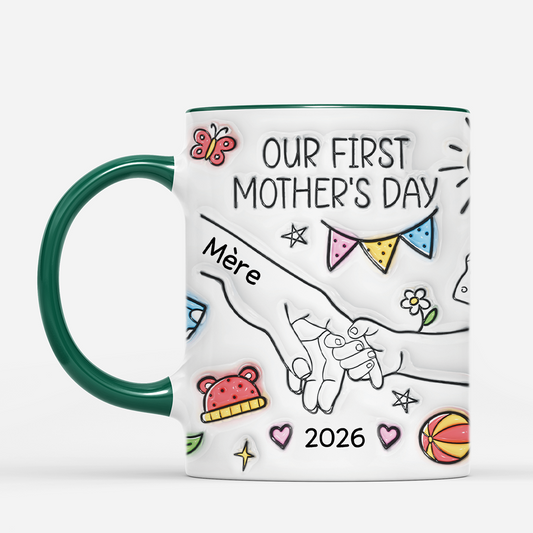 4259MFR2 effet dimpression 3d mug personnalise notre premiere fete des meres 4259m8n5a