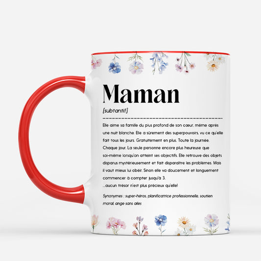 4265MFR2 mug personnalise definition de maman design cartoon avec fleurs 4265mtl5a_0a5c1430 10cb 4003 ad65 355292ad064b