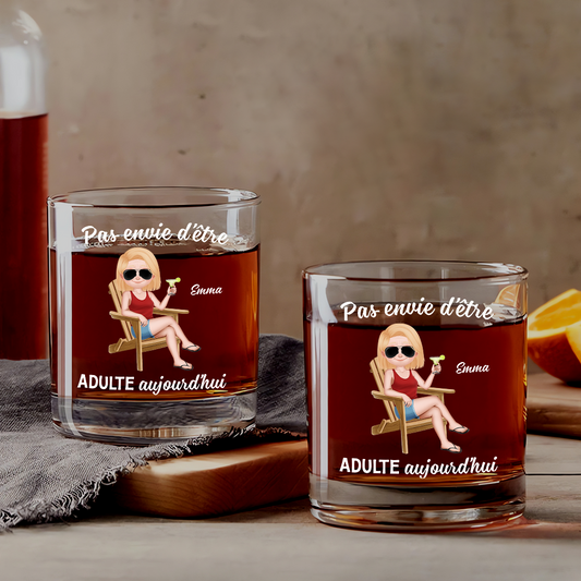 4280IFR1 verre a whisky personnalise pour femme pas envie d_etre adulte design cartoon 4280ikh0a