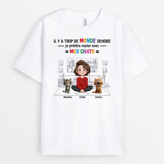 4285AFR1 t shirt personnalise chat mieux avex mes chats 4285akk0d