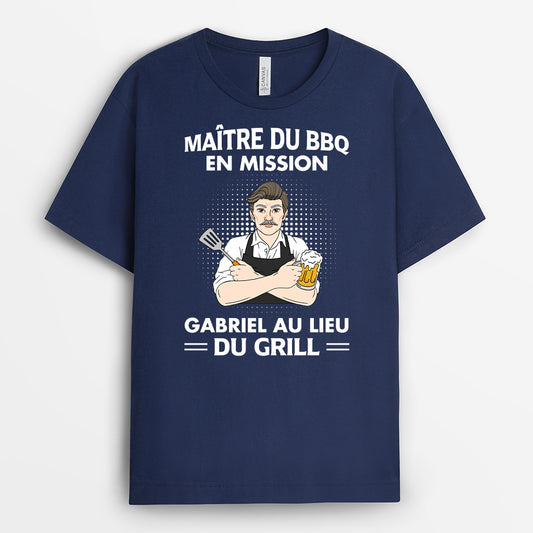 4293AFR2 tee shirt personnalise homme maitre du grill 4293aka8b