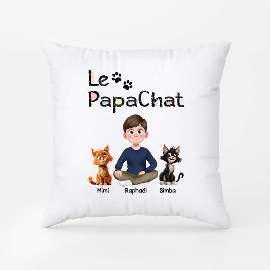 4298PFR2 coussin personnalise avec chat la maman chat design cartoon 4298p3l0d