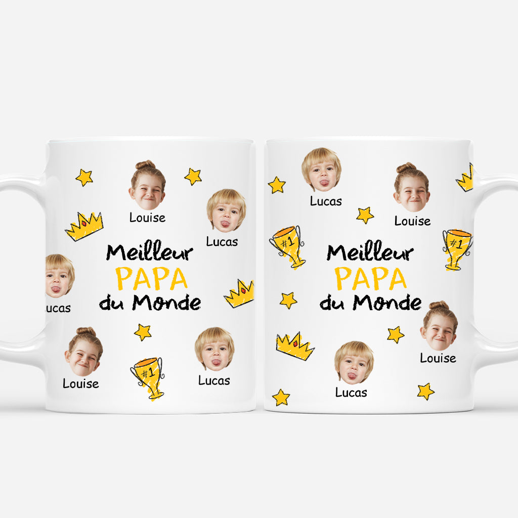 4299MFR1 mug personnalise avec visage le meilleur papa 4299m3i3b