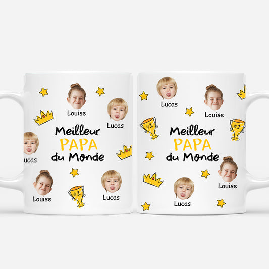 4299MFR1 mug personnalise avec visage le meilleur papa 4299m3i3b