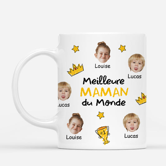 4299MFR2 mug personnalise avec visage le meilleur papa 4299m3i3b